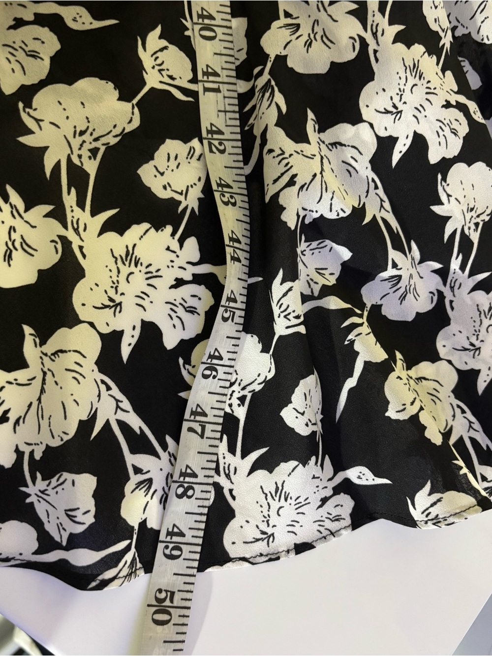 Lulus Darling Daylily Floral High Low Maxi Dress Black White Size L - Picture 10 of 12
